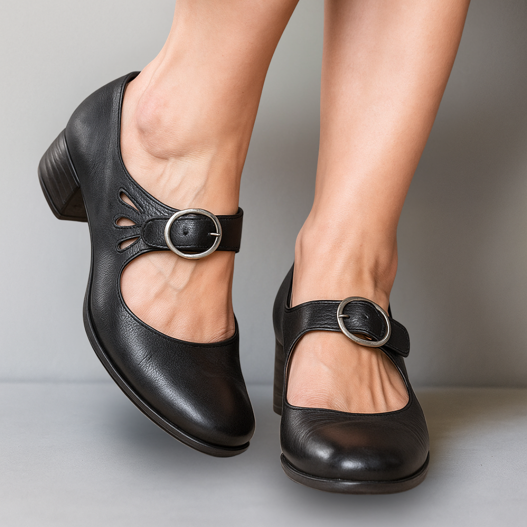 Orthopedic Vegan Leather Flat Sandals