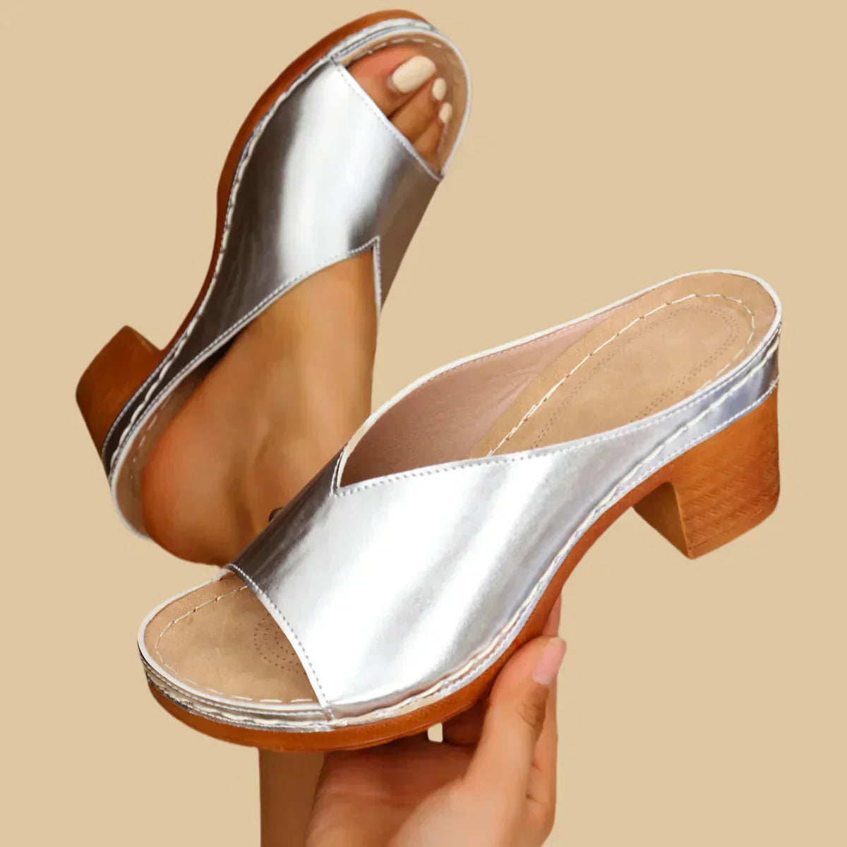 Orthopedic Block Heel Sandals