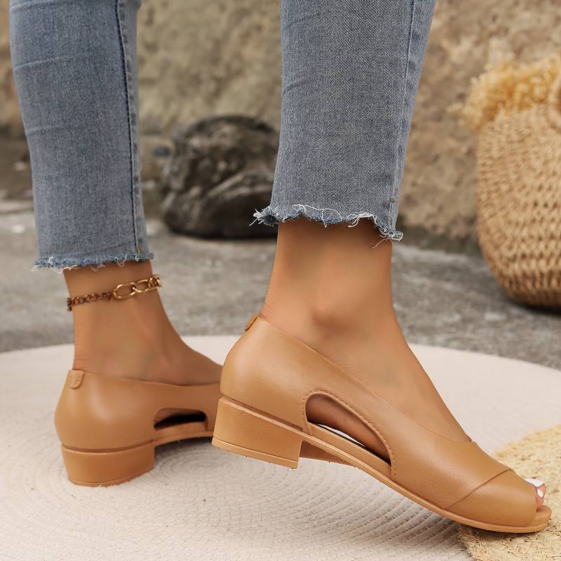Orthopaedic Low Heel Sandals Contoured Footbed