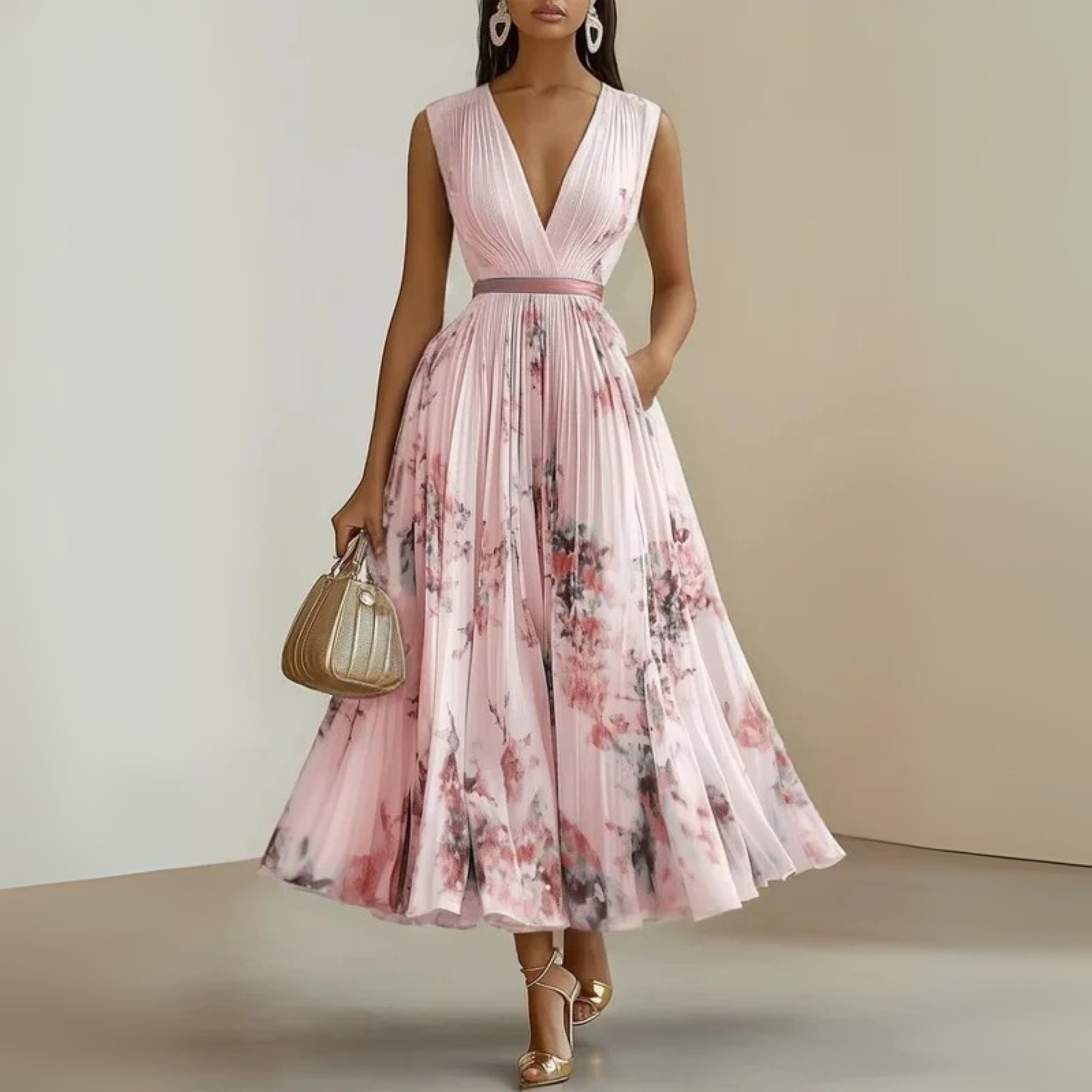 Flowy Sleeveless Summer Maxi Dress
