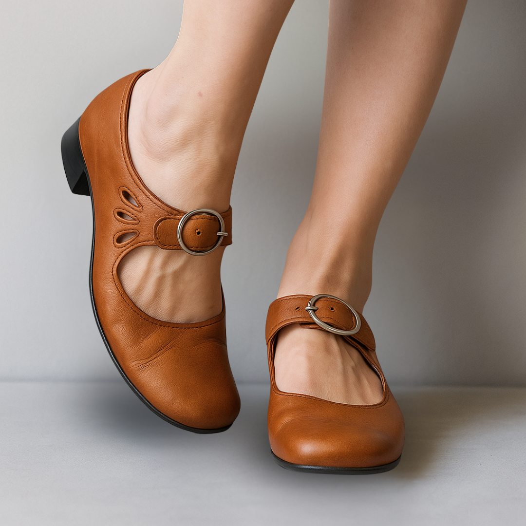 Orthopedic Vegan Leather Flat Sandals