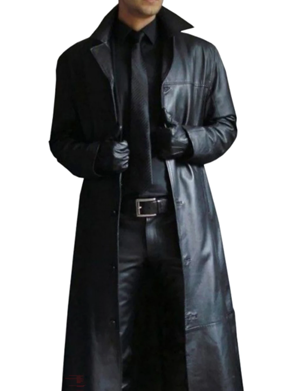 Long Leather Coat for Men