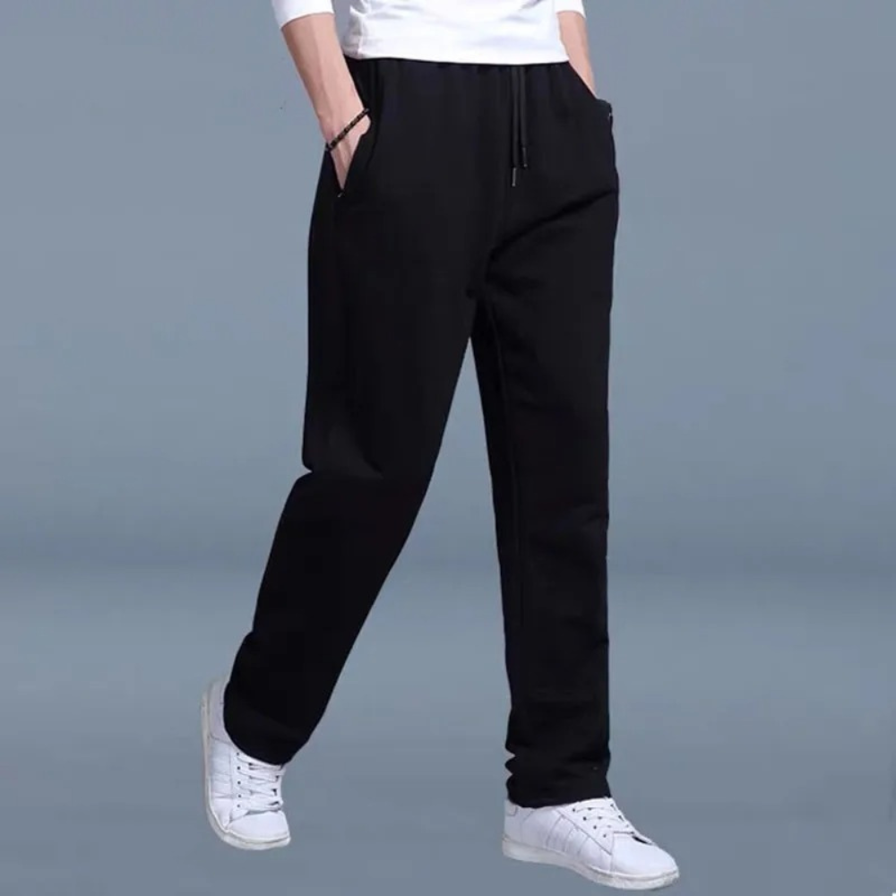 Men's Joggers With Elastic Waist And Straight Leg