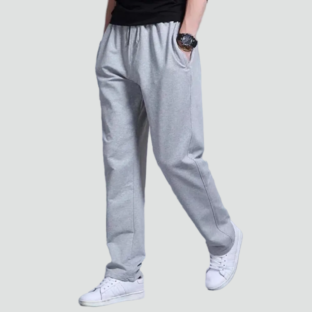Men's Joggers With Elastic Waist And Straight Leg
