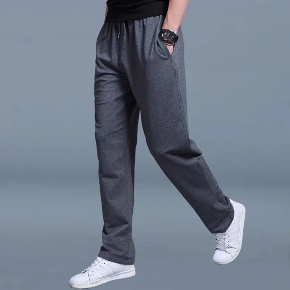 Men's Joggers With Elastic Waist And Straight Leg