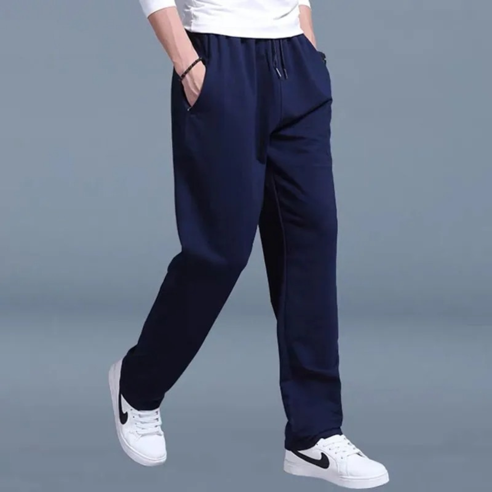 Men's Joggers With Elastic Waist And Straight Leg
