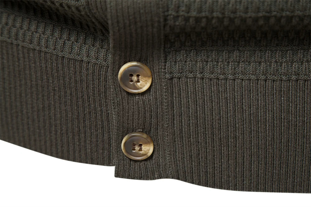 Men's Cardigan Buttoned Knit Cotton Winter Layering