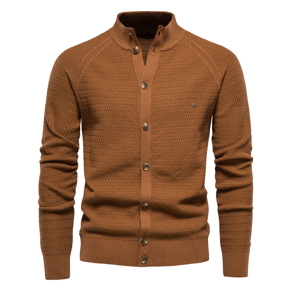 Men's Cardigan Buttoned Knit Cotton Winter Layering