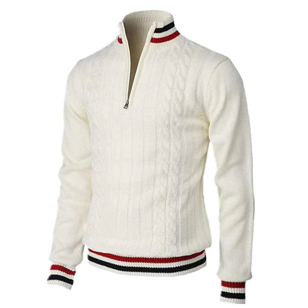 Men's Jumper Wool Cotton Blend Smart Casual Knit