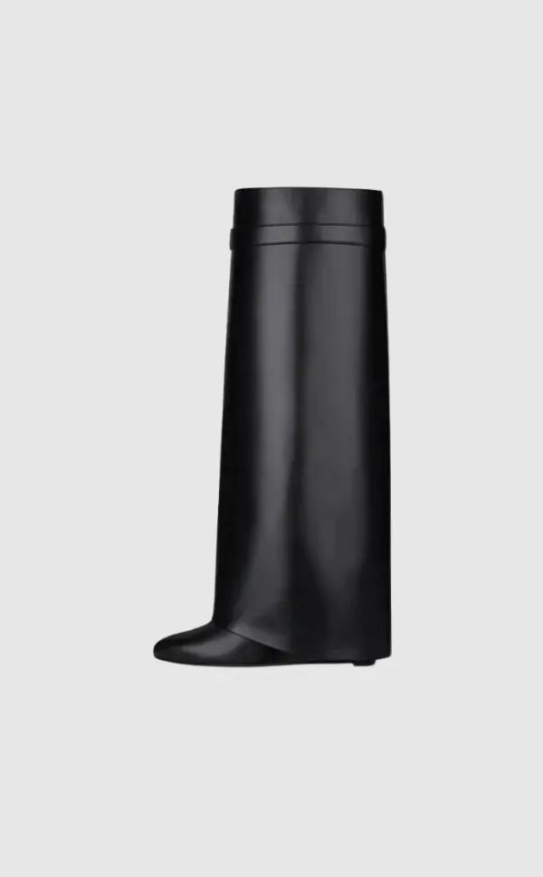 Wedge Boots Ankle Vegan Leather Block Heel Zip Up Autumn
