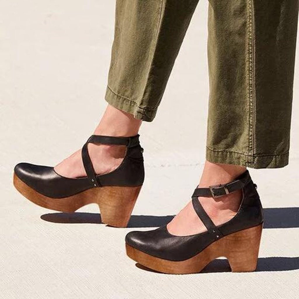 Comfort Wedge Sandals Ankle Strap