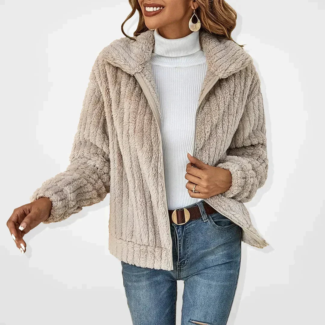 Fluffy Cardigan Fuzzy Knit Open Front Soft Cosy Winter
