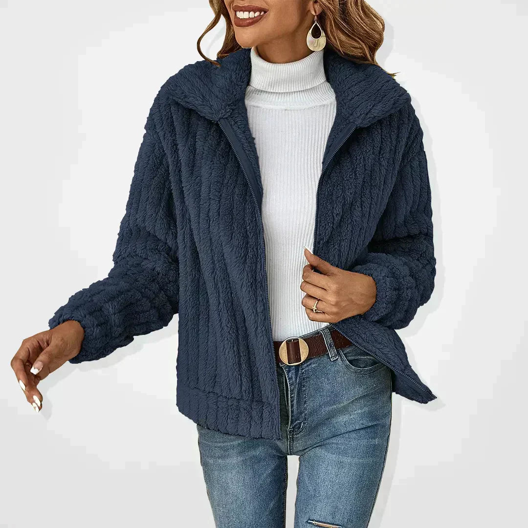 Fluffy Cardigan Fuzzy Knit Open Front Soft Cosy Winter