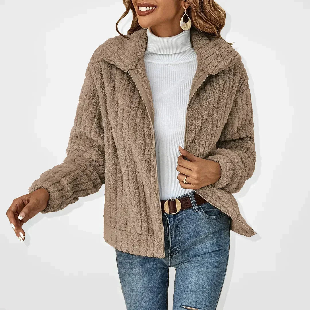 Fluffy Cardigan Fuzzy Knit Open Front Soft Cosy Winter