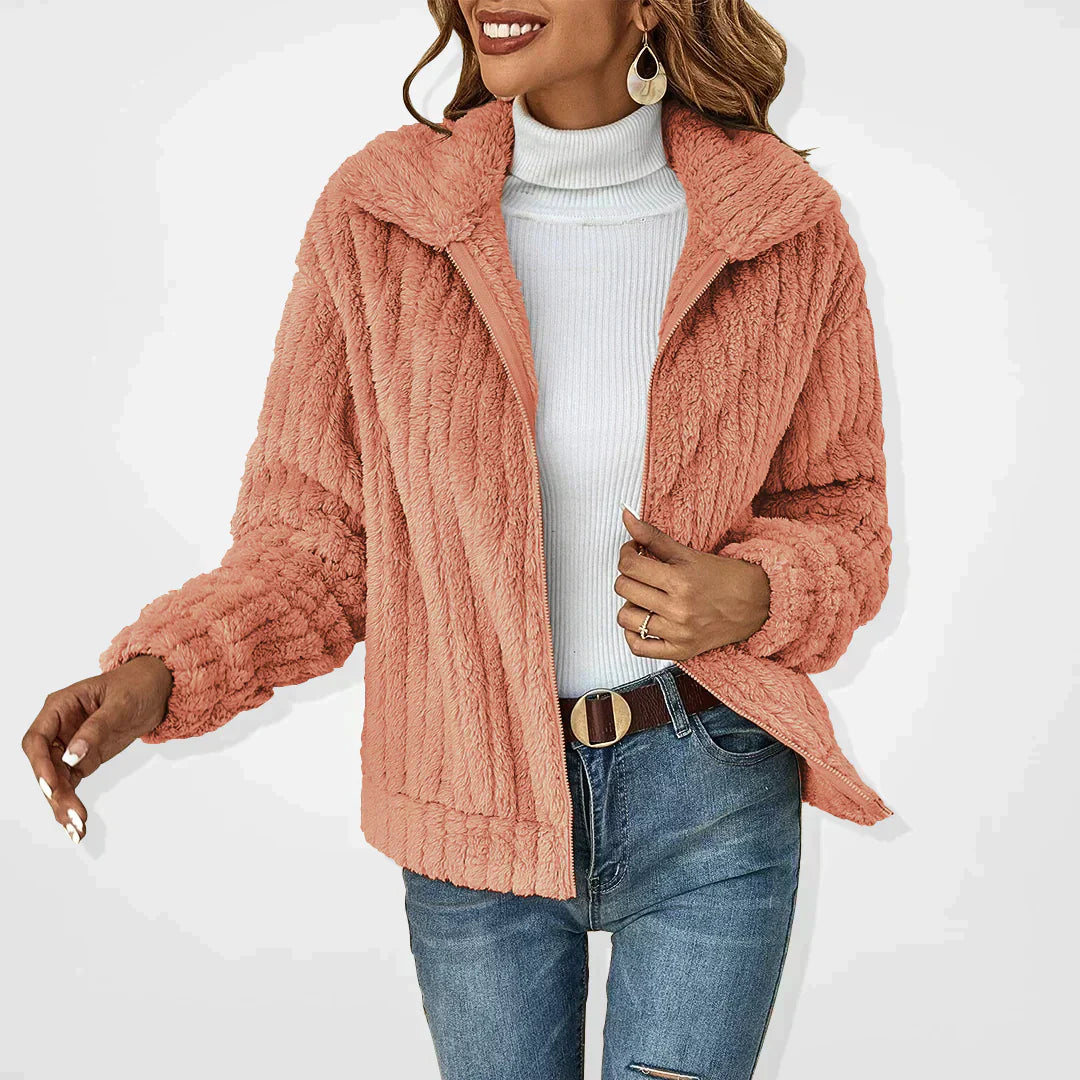 Fluffy Cardigan Fuzzy Knit Open Front Soft Cosy Winter