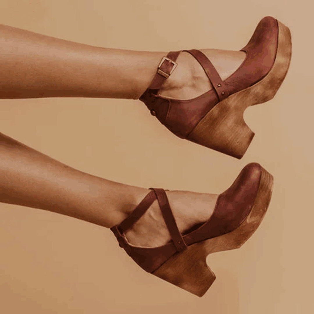 Comfort Wedge Sandals Ankle Strap
