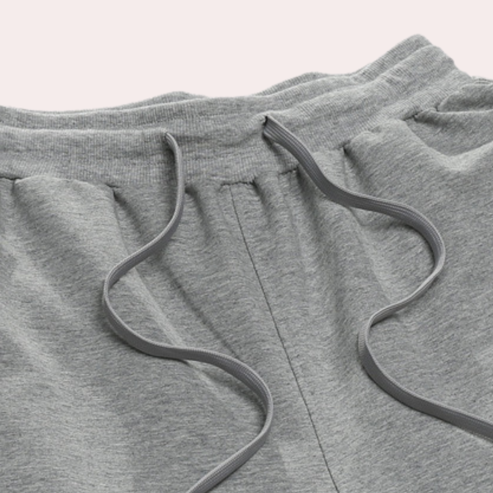 Men's Joggers With Elastic Waist And Straight Leg