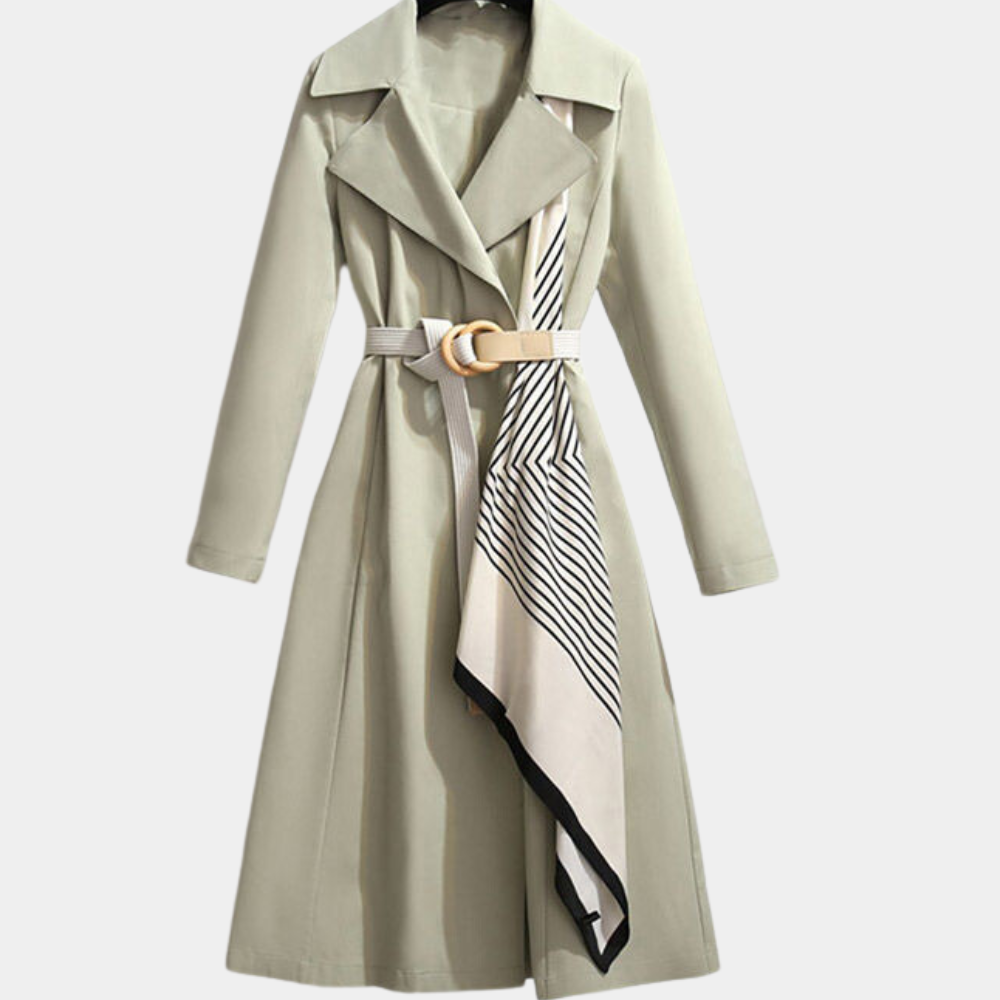 Elegant Trench Coat Belt Versatile Luxury