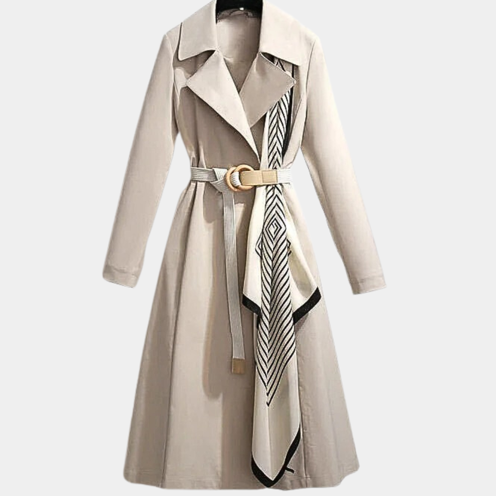 Elegant Trench Coat Belt Versatile Luxury