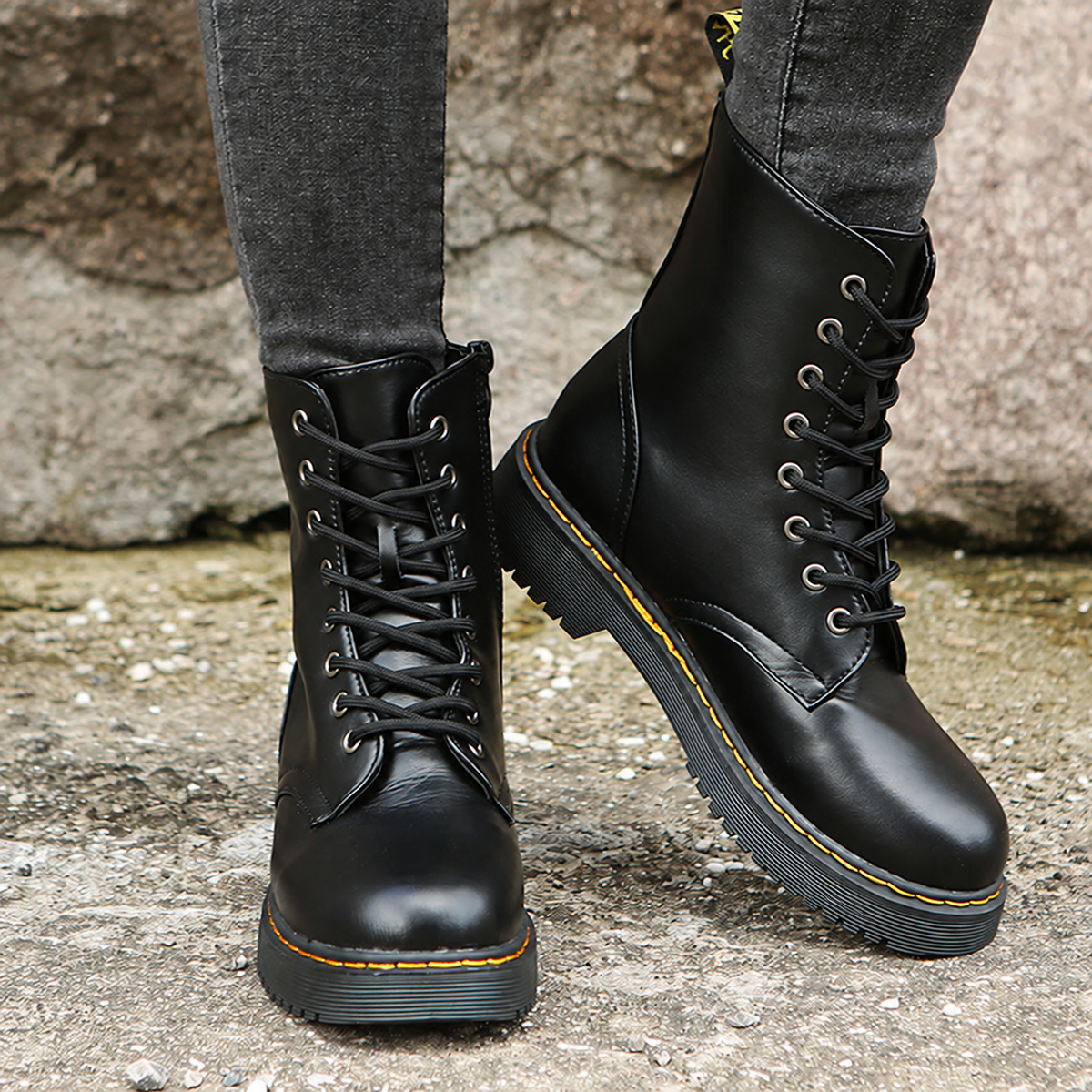 Women's Boots Lace Up Rubber Sole Comfort