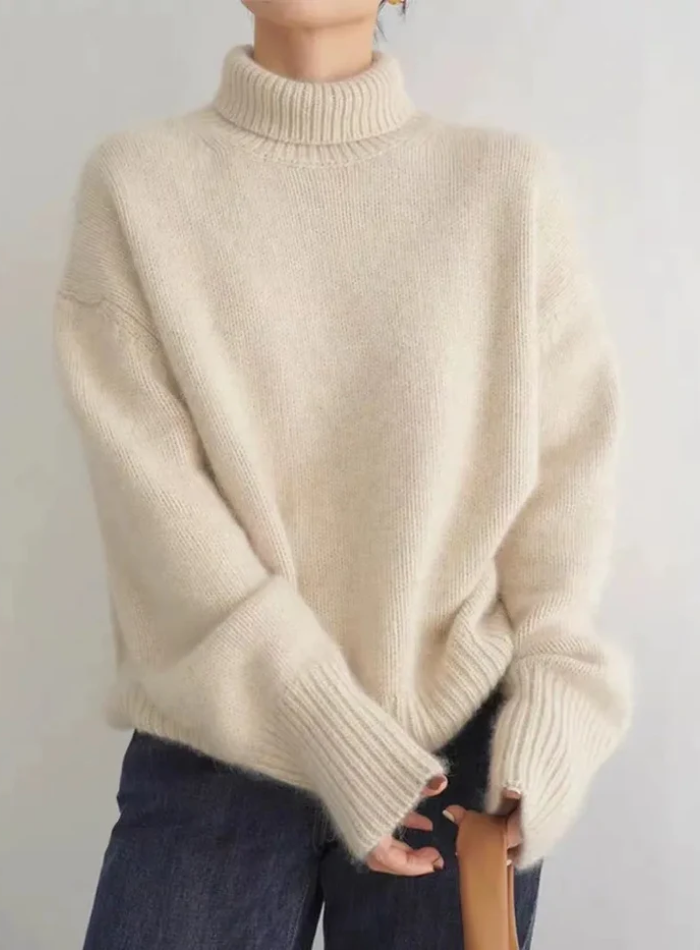 Turtleneck Jumper Soft Knit Long Sleeve Roll Neck Winter