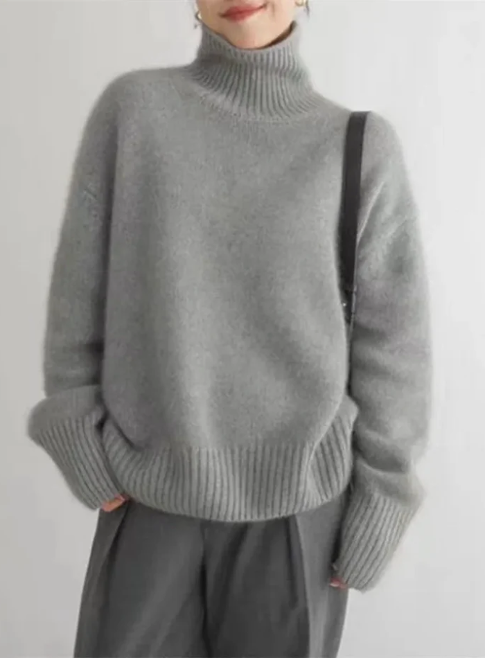 Turtleneck Jumper Soft Knit Long Sleeve Roll Neck Winter