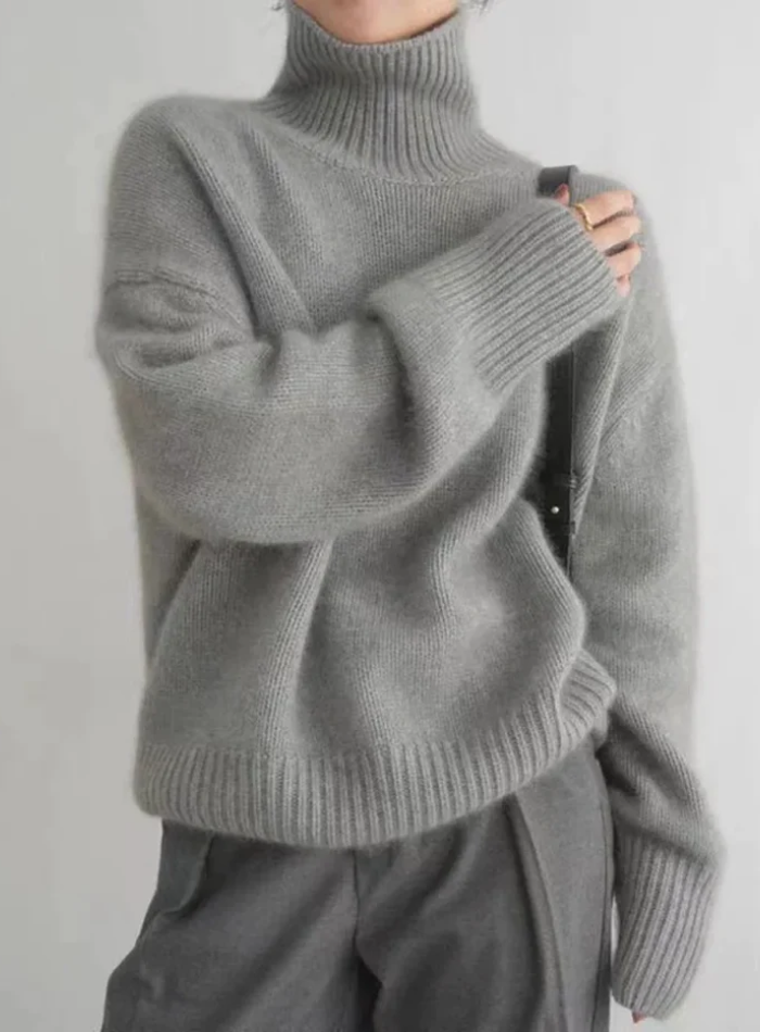 Turtleneck Jumper Soft Knit Long Sleeve Roll Neck Winter