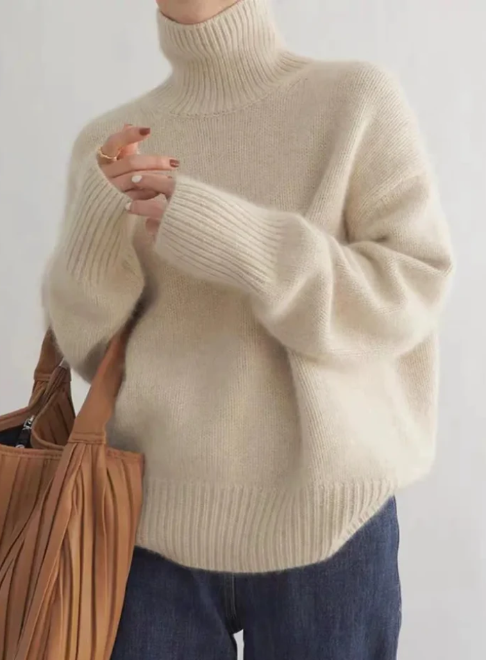Turtleneck Jumper Soft Knit Long Sleeve Roll Neck Winter