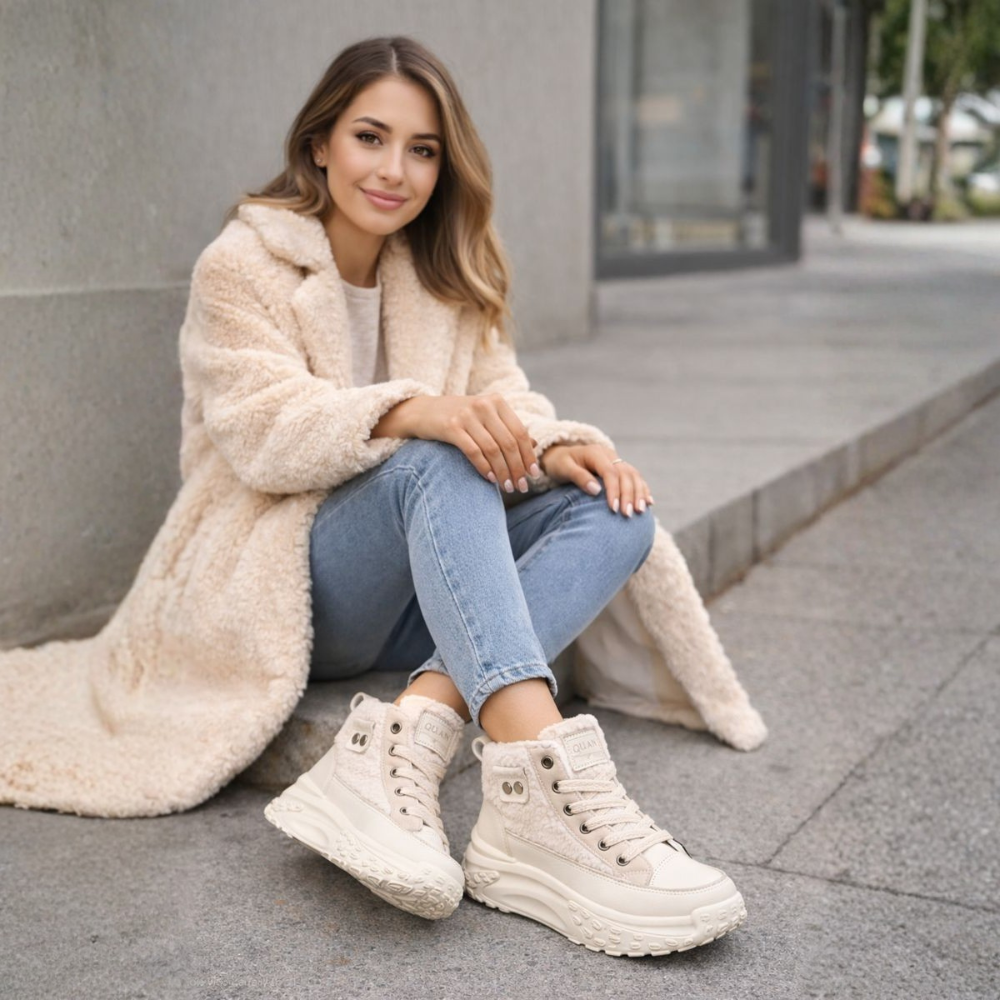Platform Boots Chunky Sole Warm Lined Modern Winter