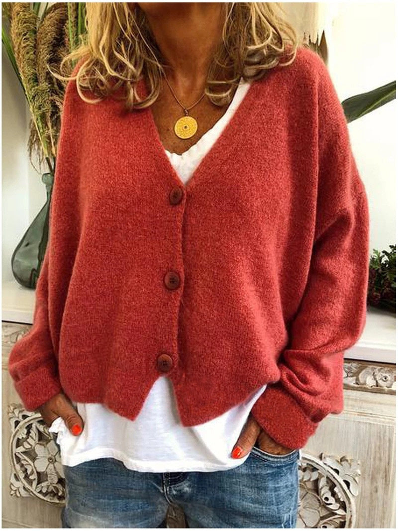Knit Cardigan Open Front Layering Long Sleeve Everyday