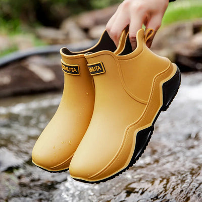 Waterproof Ankle Boots Slip Resistant Pull On Rain Chelsea