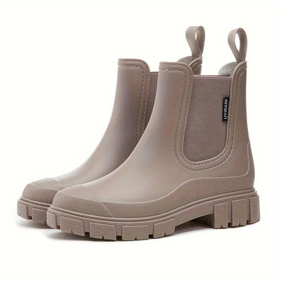 Waterproof Chelsea Boots Chunky Platform Lug Sole Ankle Rain