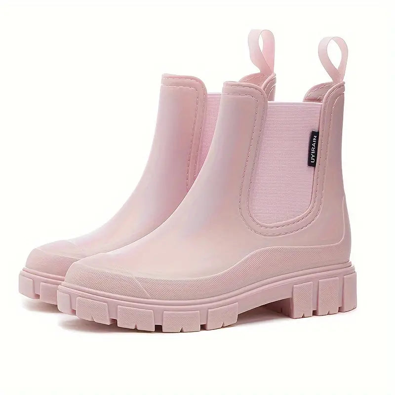 Waterproof Chelsea Boots Chunky Platform Lug Sole Ankle Rain