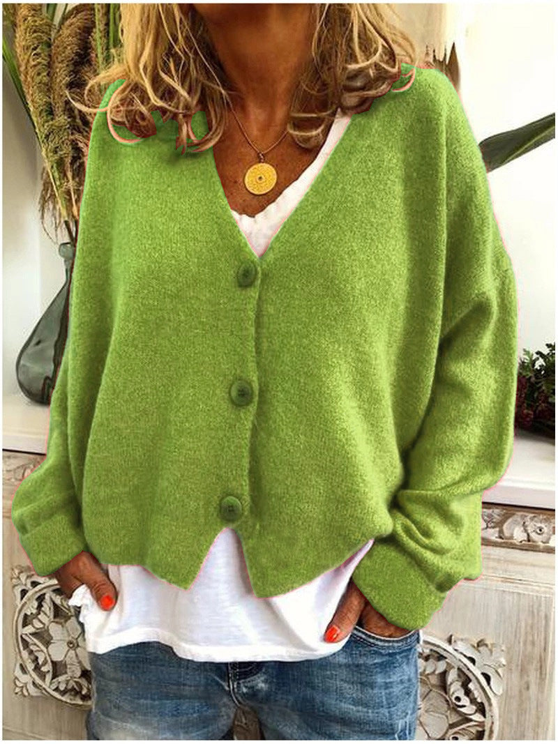 Warm Cardigan Open Front Layering Knit Long Sleeve