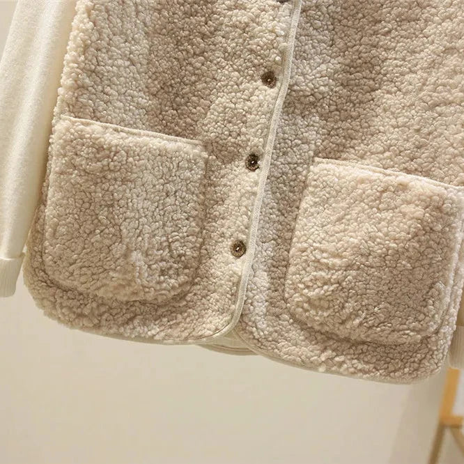 Teddy Fleece Gilet Buttoned Sleeveless Layering Autumn Winter
