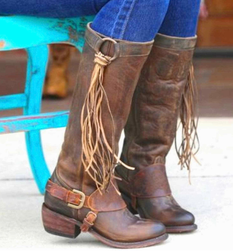 Tall Boots Vegan Leather Side Zip Heel Classic Design