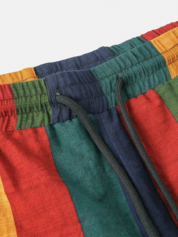Men's Brent Striped Summer Two-Piece Set