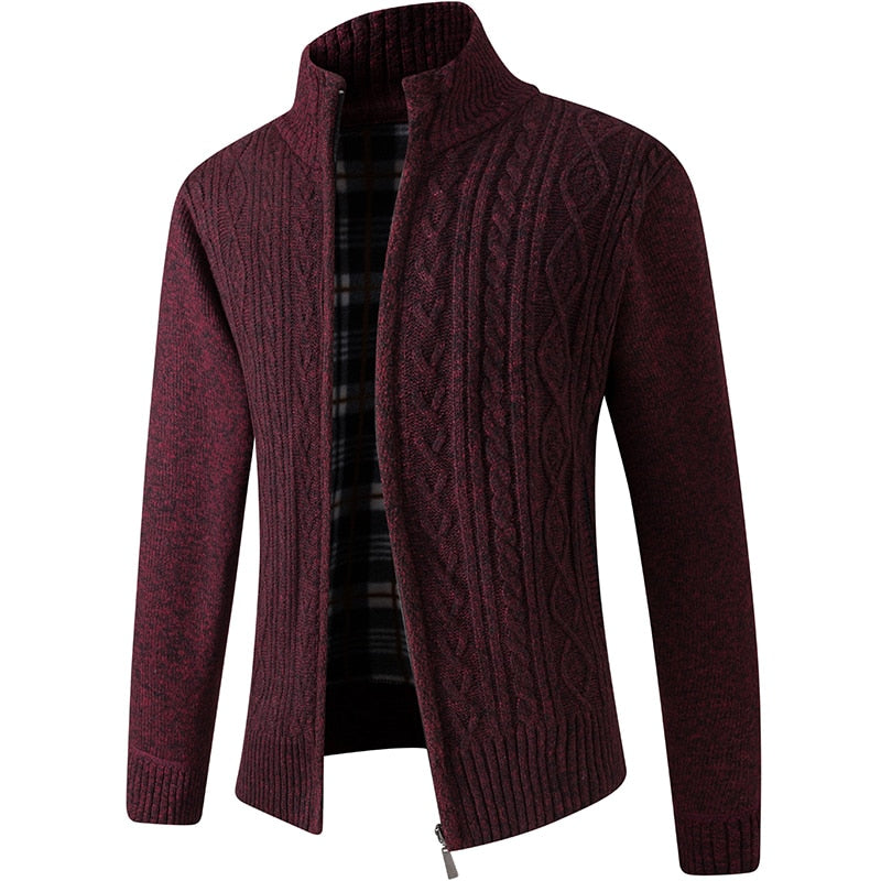 Men's Cardigan Knit Layered Buttoned Autumn Winter