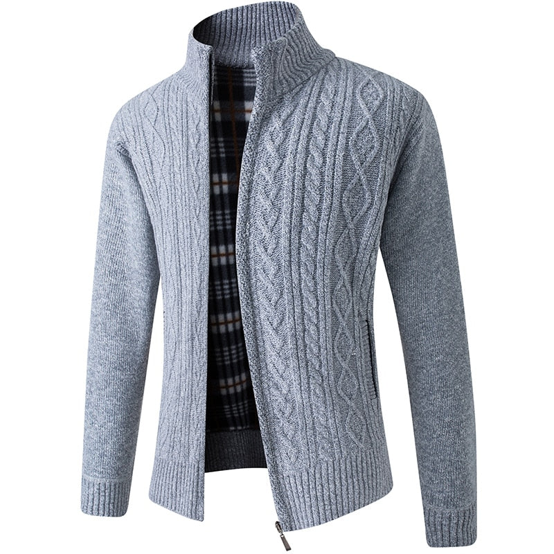 Men's Cardigan Knit Layered Buttoned Autumn Winter