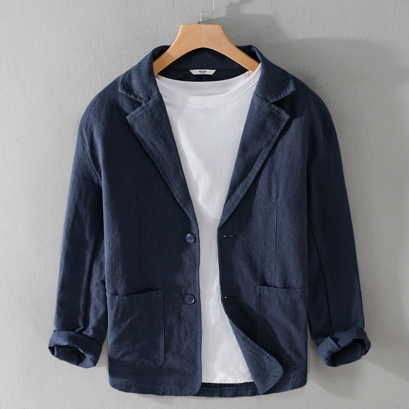 Men's Blazer Buttons Pockets Soft Breathable Smart Casual