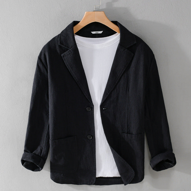 Men's Blazer Buttons Pockets Soft Breathable Smart Casual