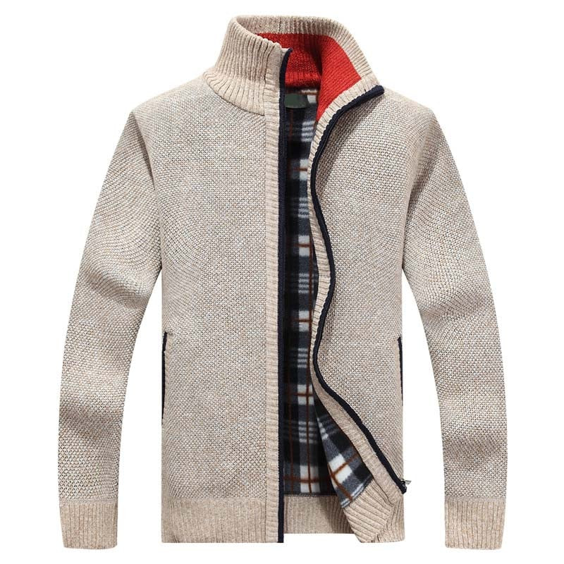 Men's Cardigan Knit Layered Buttoned Autumn Winter