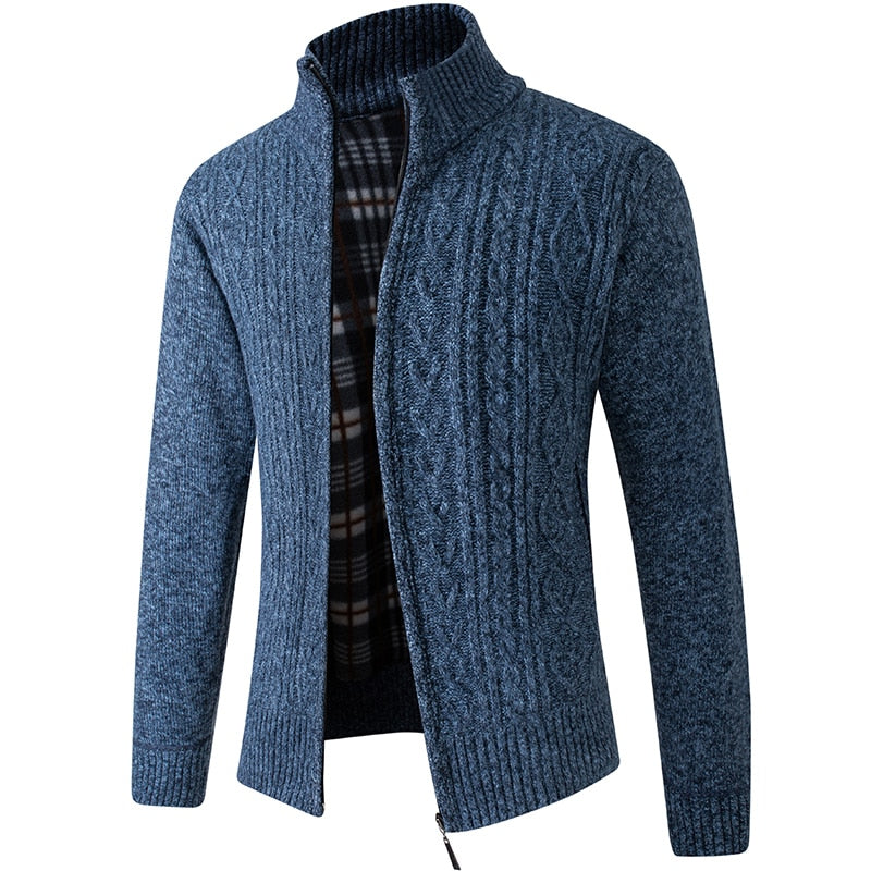 Men's Cardigan Knit Layered Buttoned Autumn Winter