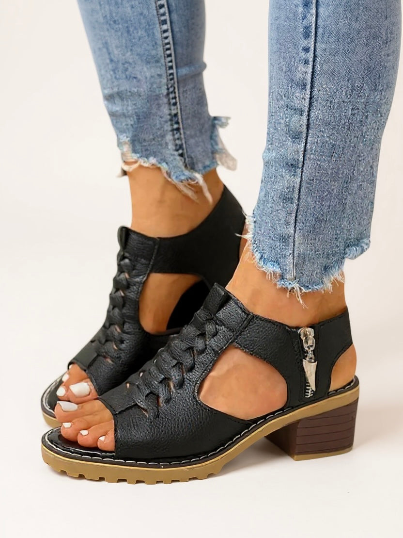 Cushioned Block Heel Sandals
