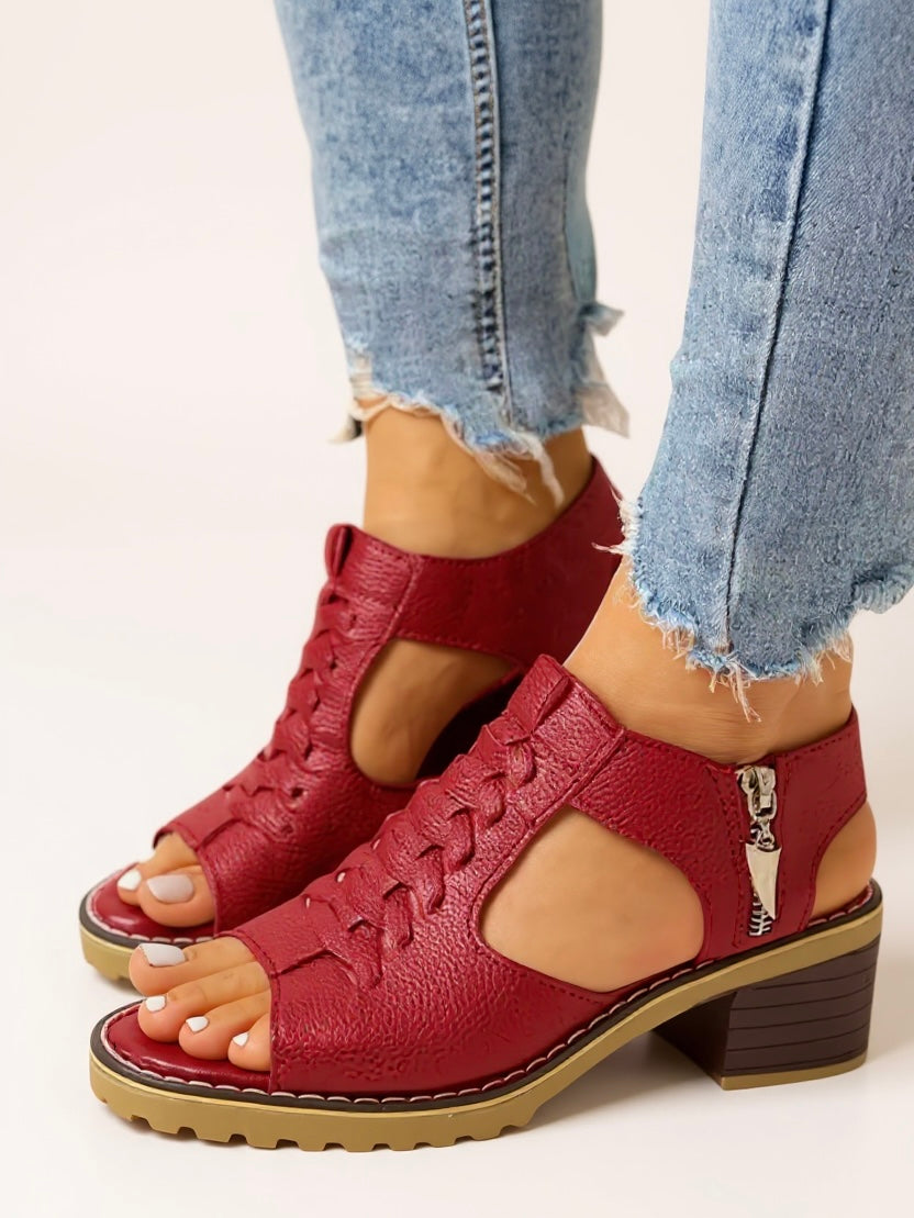 Cushioned Block Heel Sandals