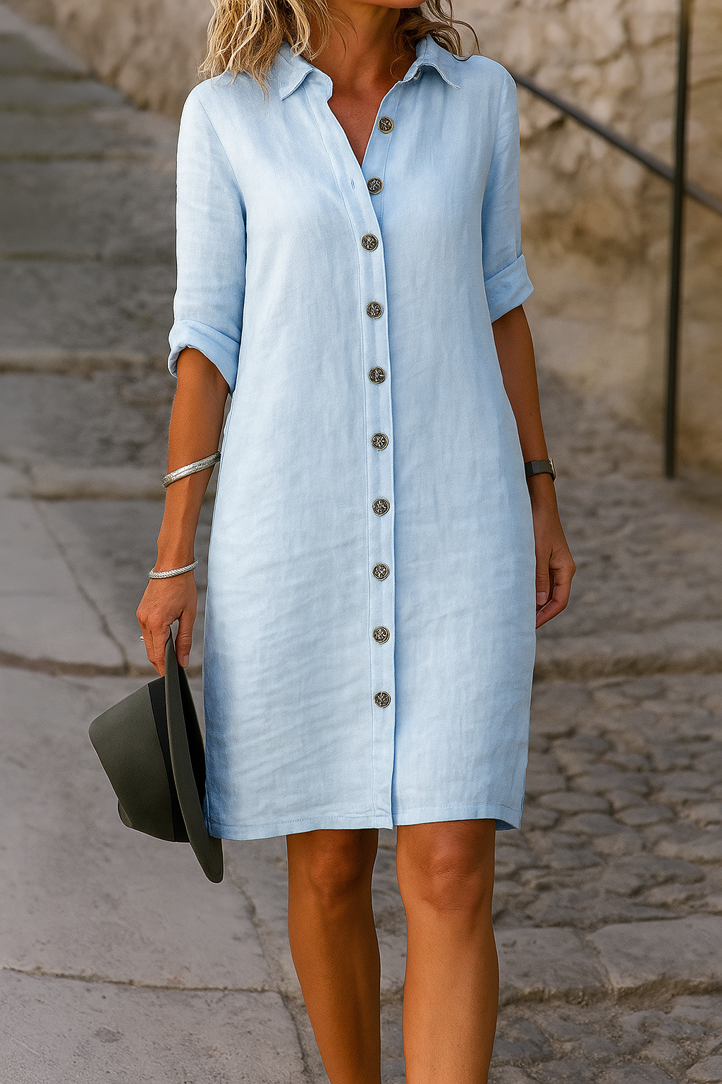 V-Neck Flowy Spring Dress