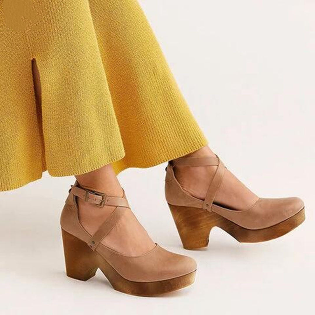 Comfort Wedge Sandals Ankle Strap
