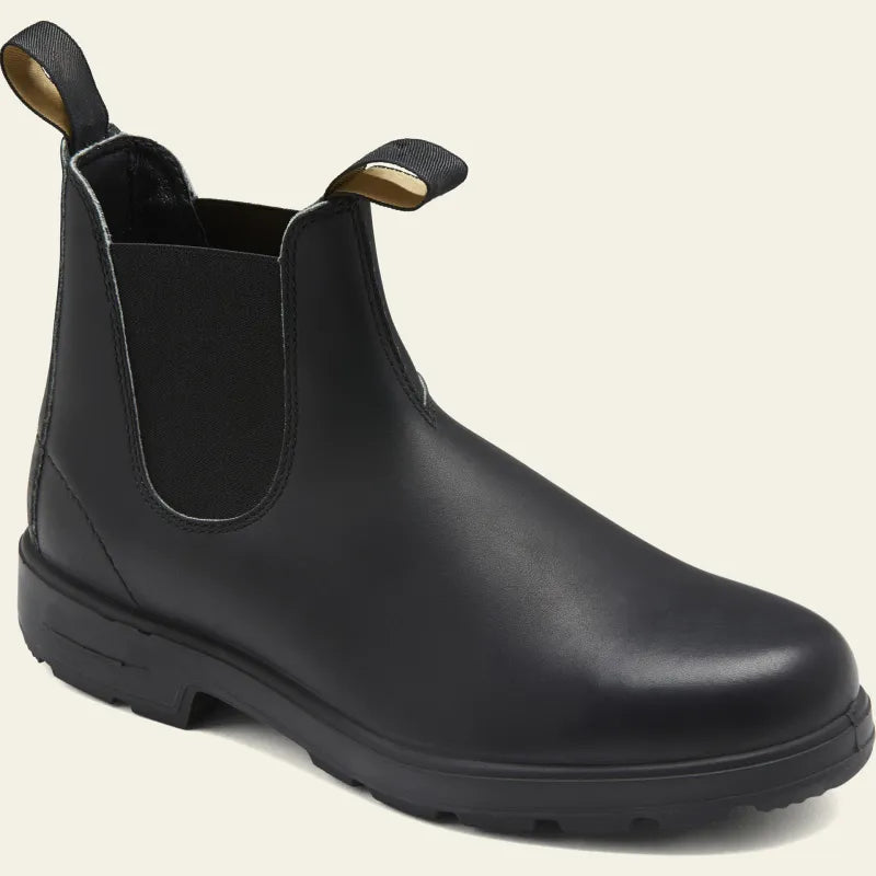 Waterproof Chelsea Boots Black Leather Slip On Classic Rain