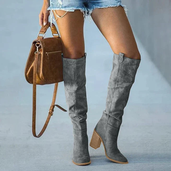 Knee High Suede Boots Soft Classic Tall Luxe Elegant