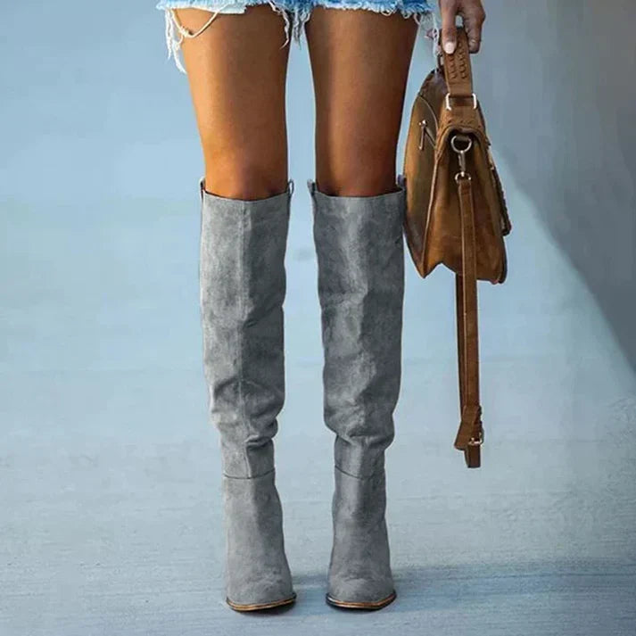 Knee High Suede Boots Soft Classic Tall Luxe Elegant